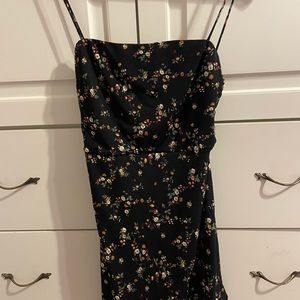 Black/Floral Boutique Dress